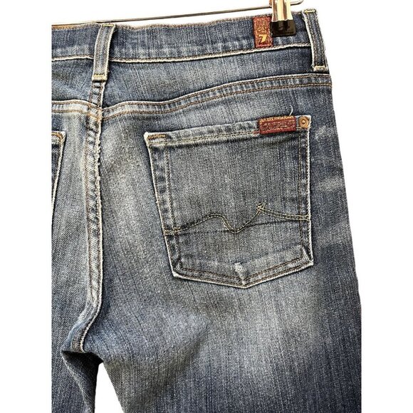 7 for All Mankind Boycut Jeans Y2K Low Rise Relaxed Fit Boot Cut Celebrity - Picture 4 of 7